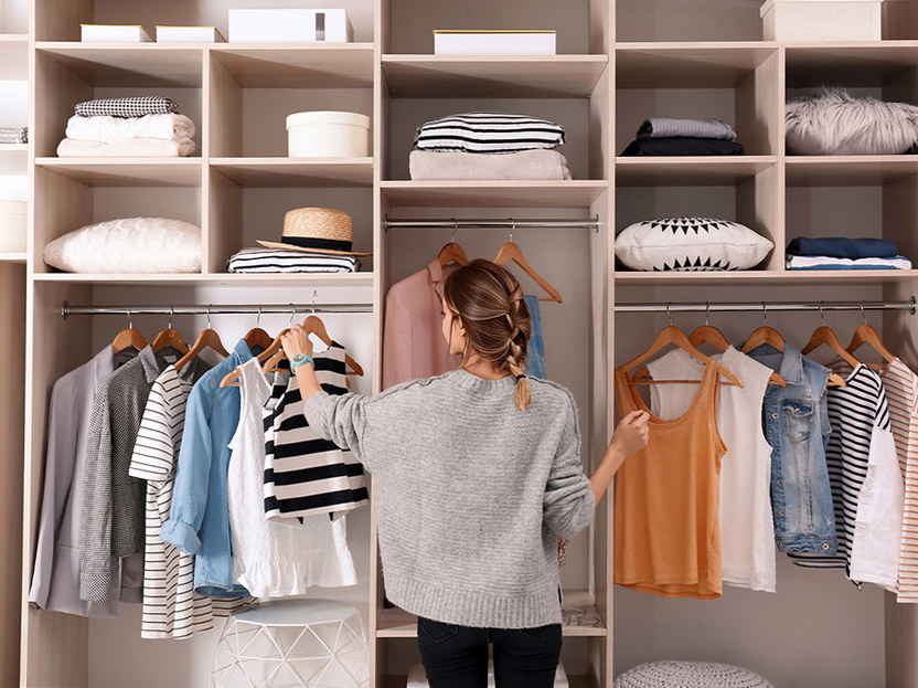  Organizing places in closet