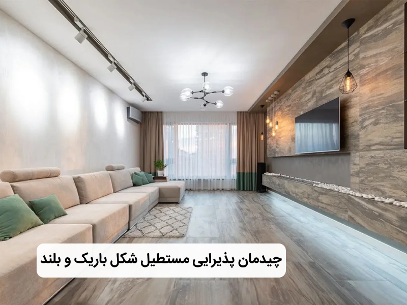 چگونه پذیرایی مستطیل شکل را چیدمان کنیم؟